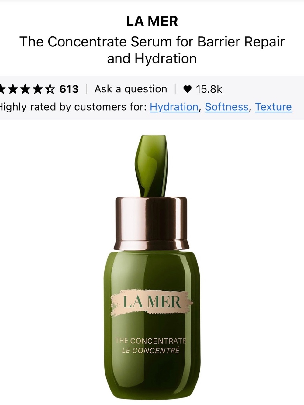 La Mer The Concentrate Serum 15ml